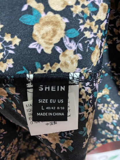 SHEIN |L| BUST 21| B8| DITSY FLORAL LONG SLEEVE MINI DRESS
