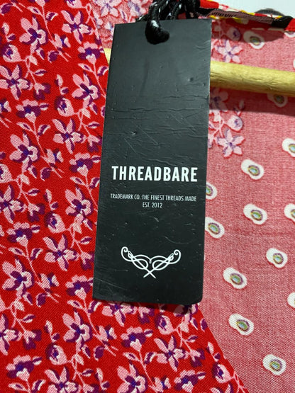 THREADBARE |L| BUST 20| B8| FLORAL PATCHWORK MIDI DRESS