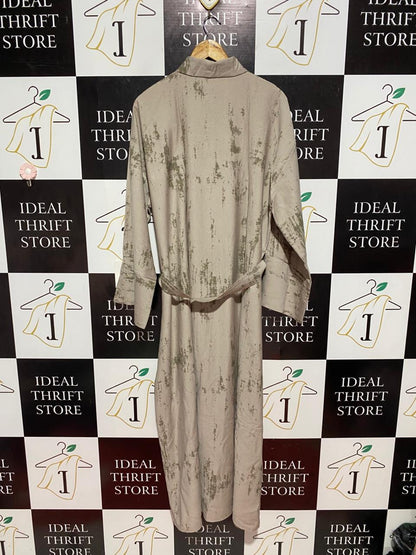 C LOIS |XL| BUST 26| B8| ABSTRACT PRINT MAXI SHIRT DRESS