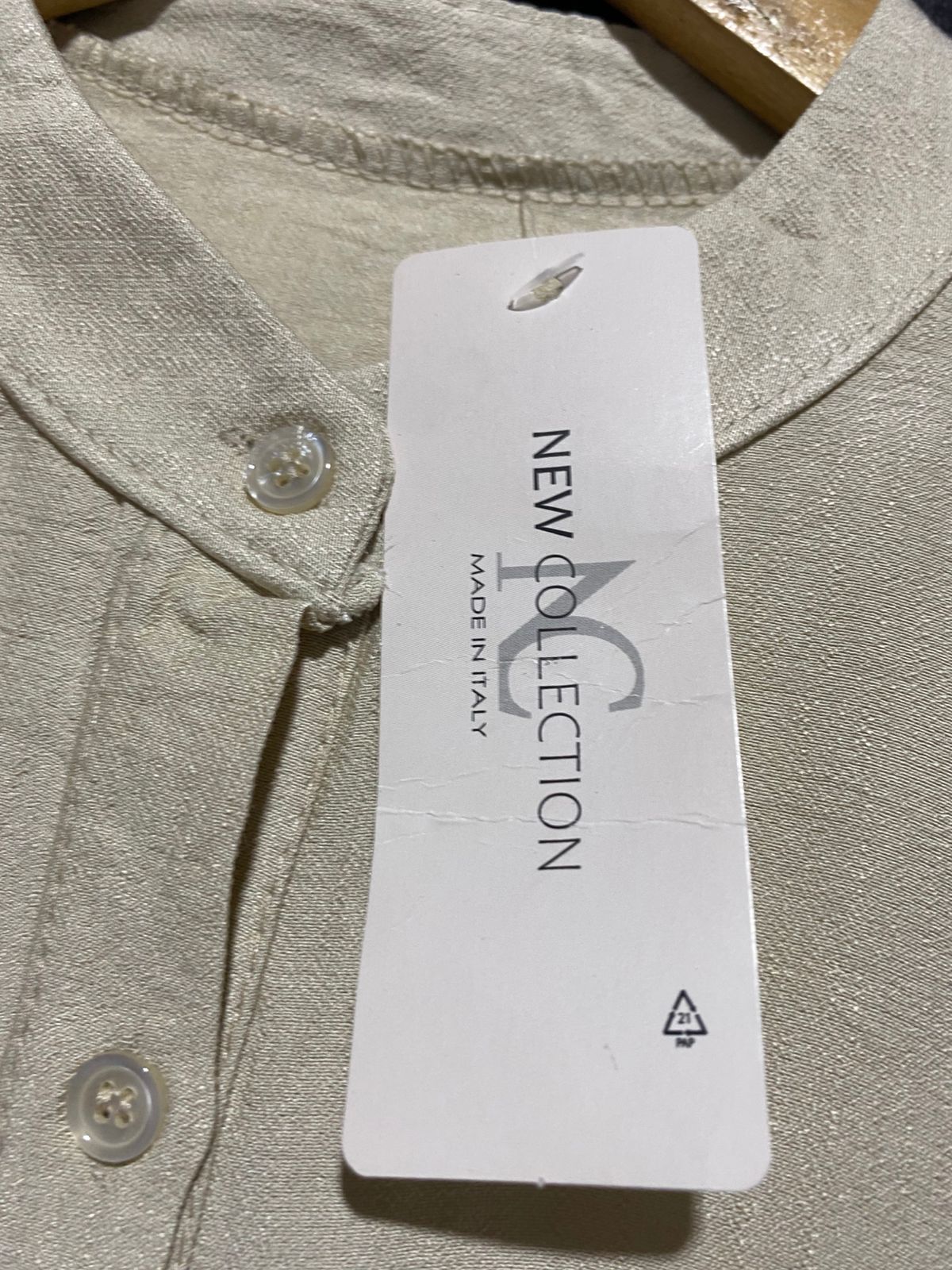 NEW COLLECTION |XL| BUST 24| B8| ELEGANT PEPLUM WAIST BUTTON-DOWN TUNIC SHIRT WITH LANTERN SLEEVES