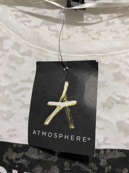 ATMO SPHERE |L| BUST 22| B7| BURNOUT SEMI-SHEER WHITE T-SHIRT