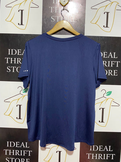 SOULUXE |L| BUST 23| B7| NAVY BLUE QUICK-DRY PERFORMANCE ACTIVEWEAR T-SHIRT
