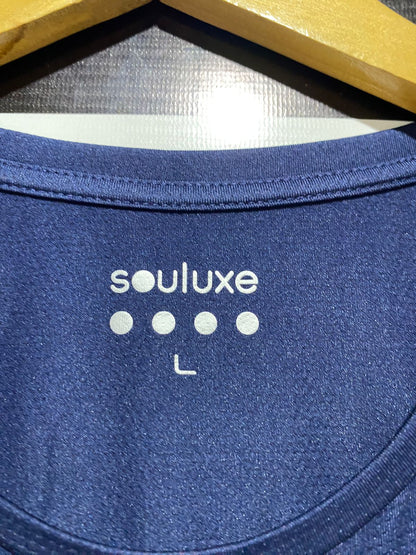 SOULUXE |L| BUST 23| B7| NAVY BLUE QUICK-DRY PERFORMANCE ACTIVEWEAR T-SHIRT