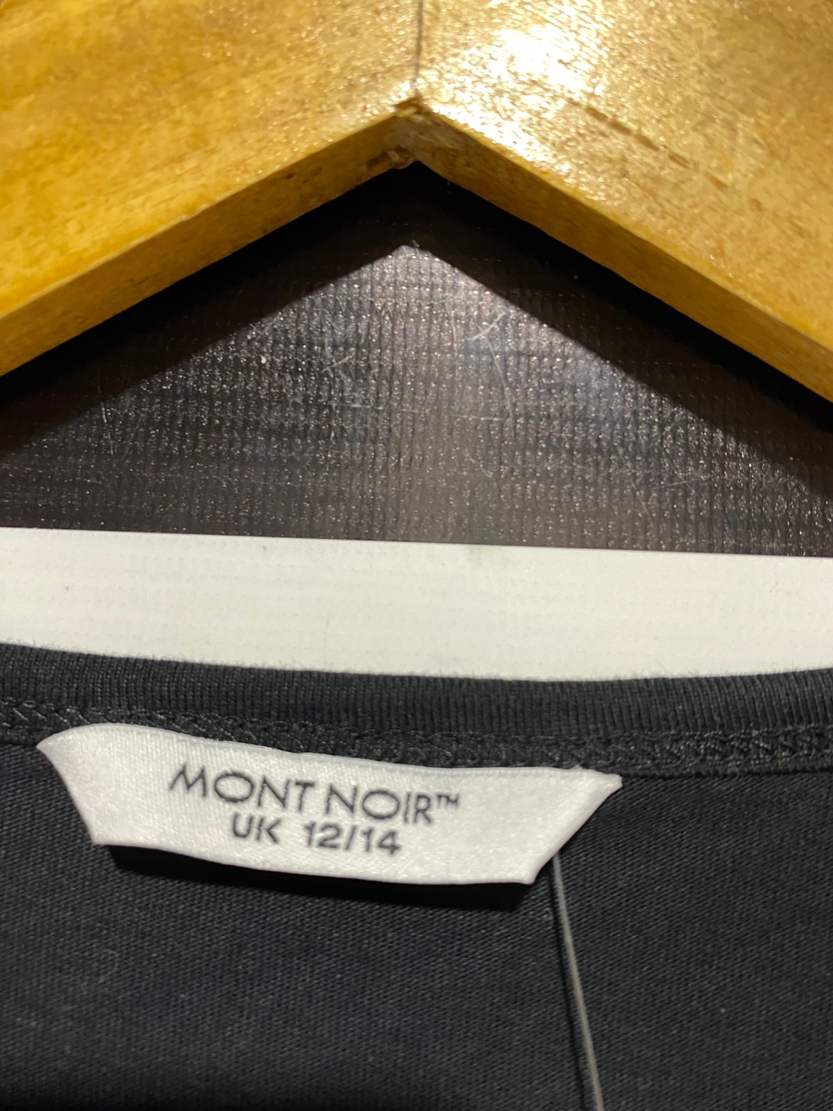 MONT NOIR |L| BUST 20| B7| BLACK "BIGHEART" GRAPHIC T-SHIRT DRESS WITH RED HEART MOTIF