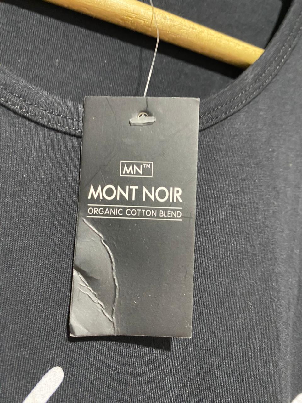 MONT NOIR |L| BUST 20| B7| BLACK "BIGHEART" GRAPHIC T-SHIRT DRESS WITH RED HEART MOTIF