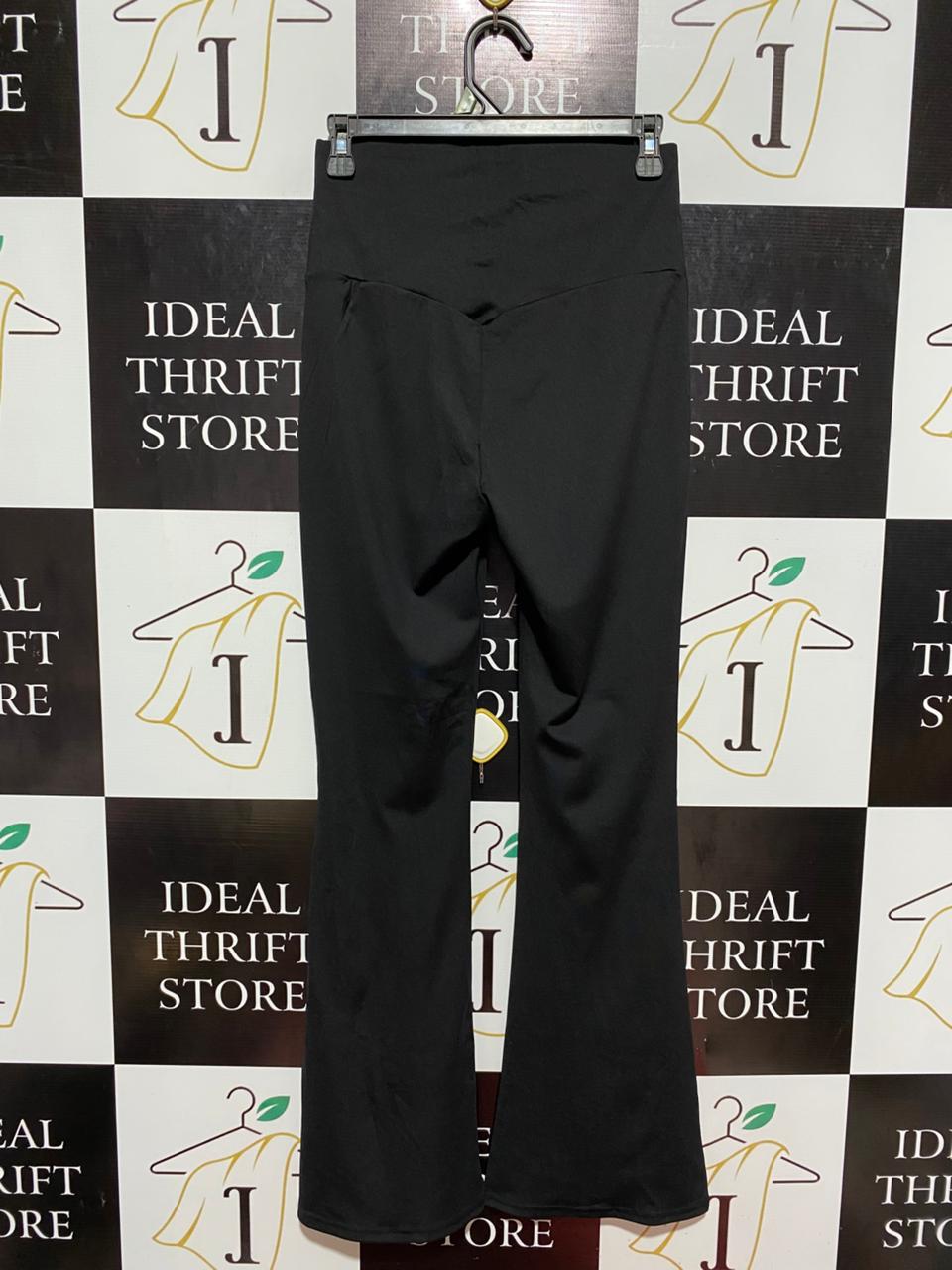 |S| WAIST 26| B7| HIGH-WAISTED BLACK FLARE YOGA PANTS