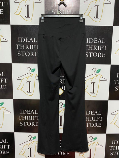|S| WAIST 26| B7| HIGH-WAISTED BLACK FLARE YOGA PANTS