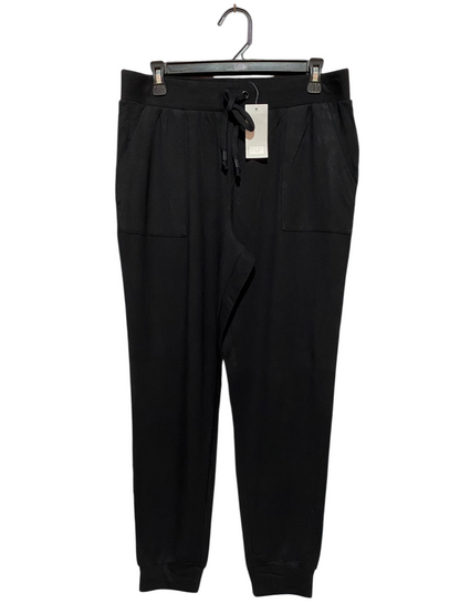 F&F |XL| WAIST 32| B8| BLACK COMFORT KNIT JOGGERS WITH DRAWSTRING WAIST