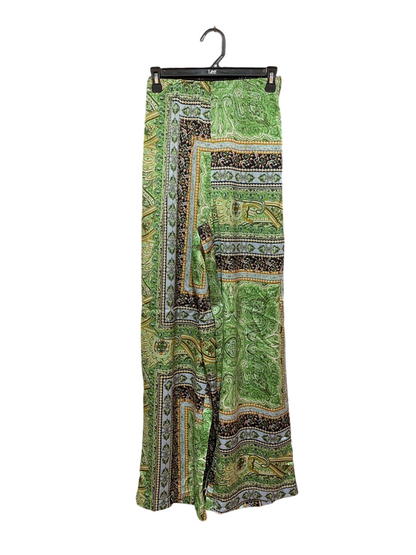 HEART BREAK |S| WAIST 24| B8| BOHEMIAN PAISLEY PRINT WIDE-LEG TROUSERS