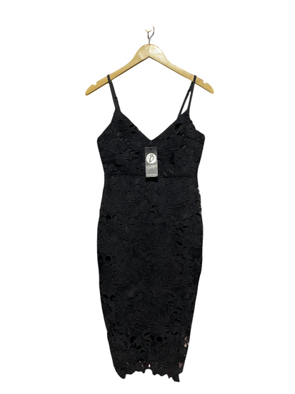 BOOHOO |S| BUST 16| B8| BOUTIQUE PREMIUM BLACK LACE CAMI MIDI DRESS