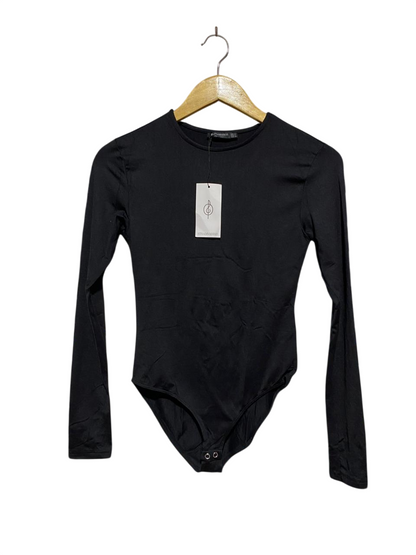 STRADIVARIUS |S| BUST 14| B8| SLEEK BLACK LONG SLEEVE BODYSUIT