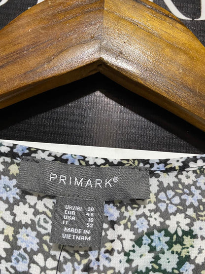 PRIMARK |L| BUST 24| B8| BLUE FLORAL LONG SLEEVE MINI DRESS