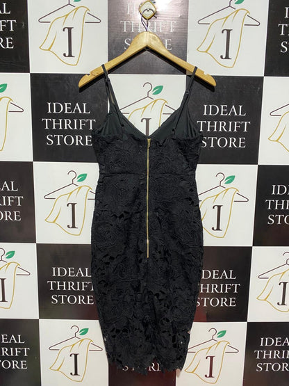 BOOHOO |S| BUST 16| B8| BOUTIQUE PREMIUM BLACK LACE CAMI MIDI DRESS