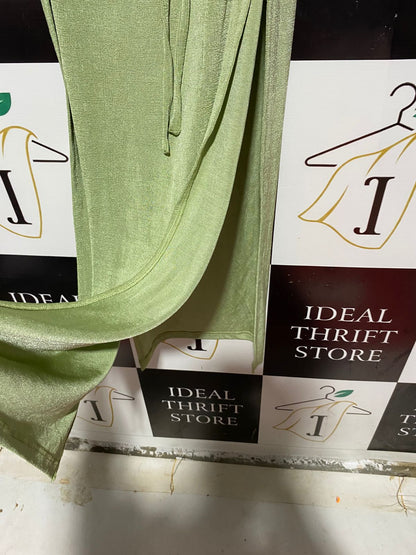 WHITE FOX |S| BUST 14| B8| LIME GREEN SHIMMER SLEEVELESS MAXI DRESS
