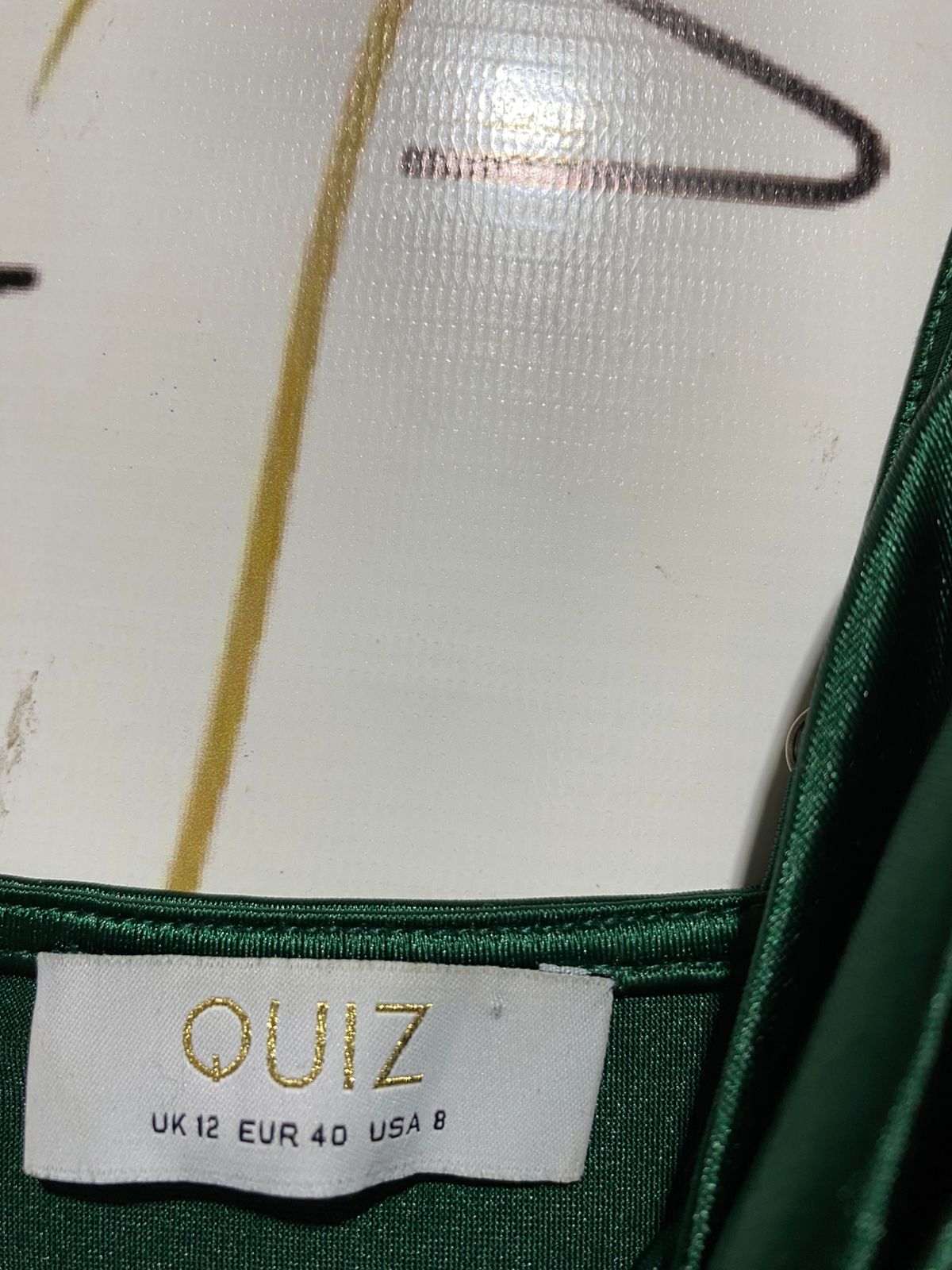 QUIZ |M| BUST 16| B8| EMERALD GREEN SATIN CORSET MIDI DRESS