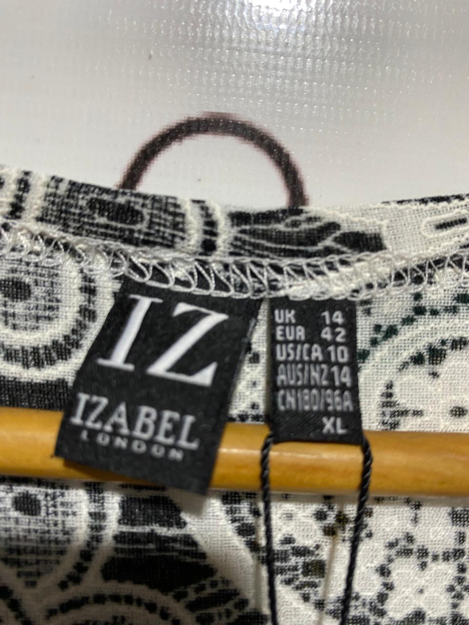 IZABEL |L| BUST FREE | B8| LONDON BLACK & WHITE CIRCLE LACE TOP