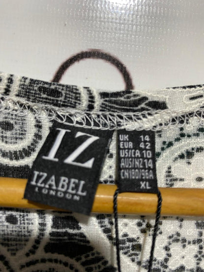 IZABEL |L| BUST FREE | B8| LONDON BLACK & WHITE CIRCLE LACE TOP