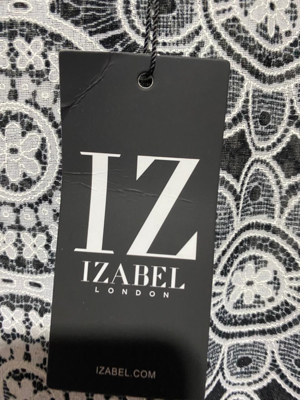 IZABEL |L| BUST FREE | B8| LONDON BLACK & WHITE CIRCLE LACE TOP