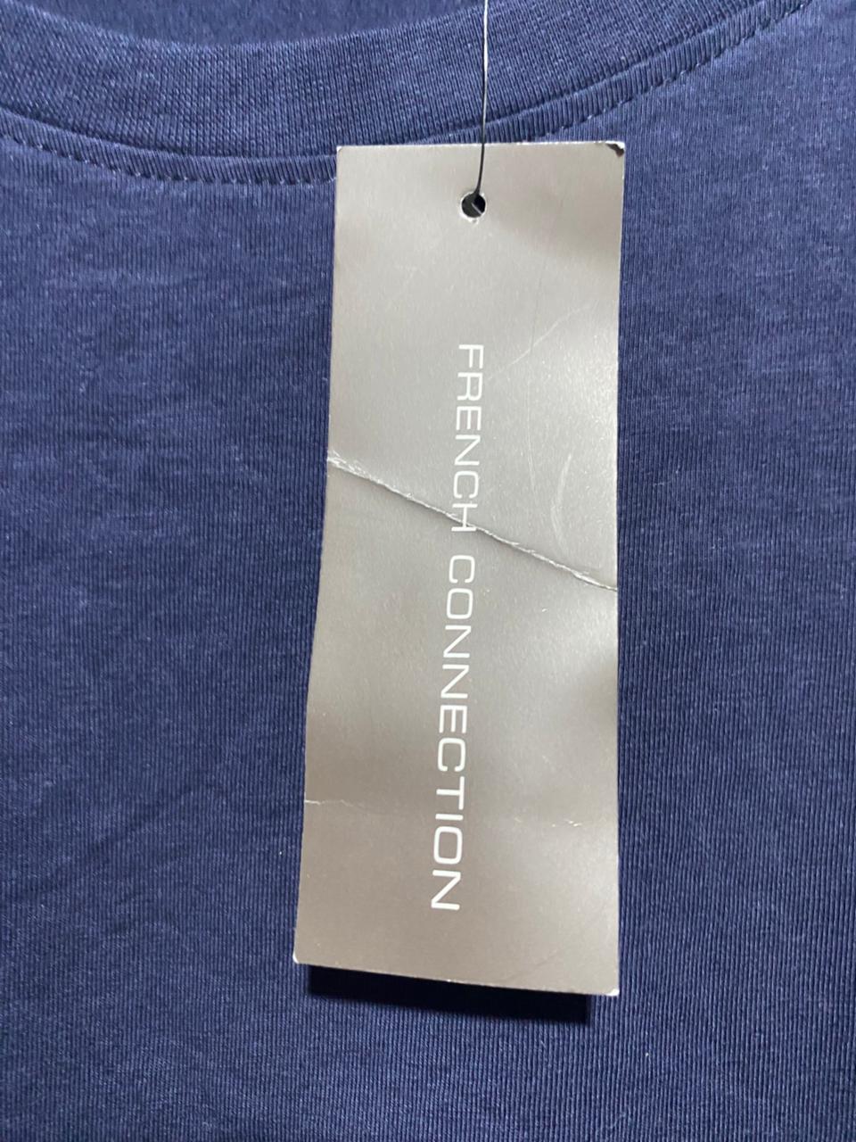 FRENCH CONNECTION |M| BUST FREE| B8| OVERSIZED HI-LOW BOXY TEE IN NAVY BLUE