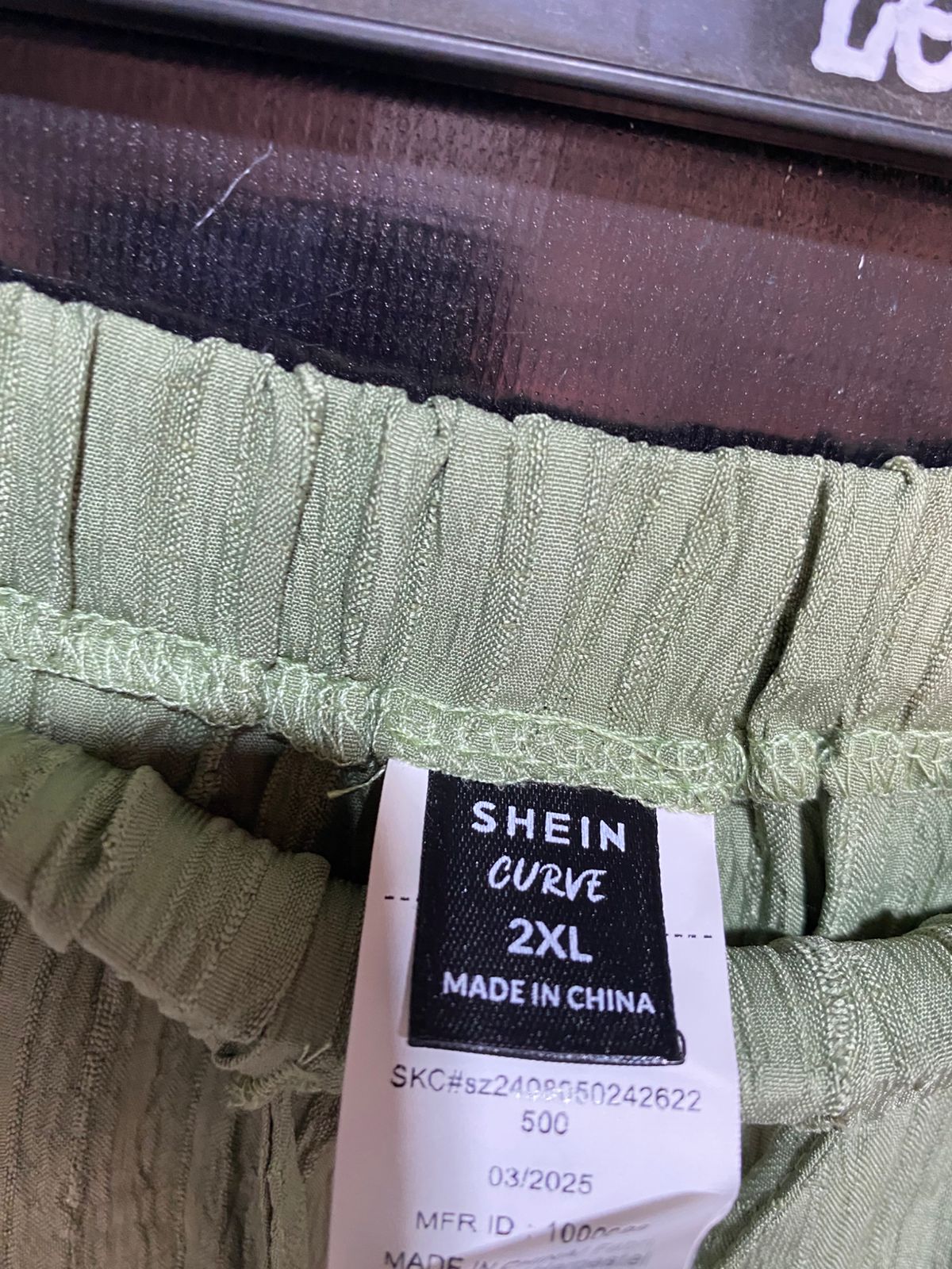 SHEIN CURVE |XL| WAIST 34| B8| COMFY LIGHT GREEN TEXTURED GAUZE DRAWSTRING PANTS