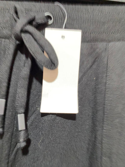 F&F |XL| WAIST 32| B8| BLACK COMFORT KNIT JOGGERS WITH DRAWSTRING WAIST