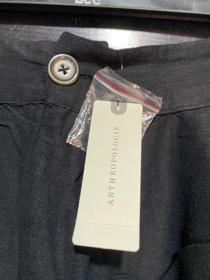 ANTHROPOLOGIE LOVE |XL| WAIST 32| B8| BLACK PLEATED WIDE-LEG CULOTTE PANTS