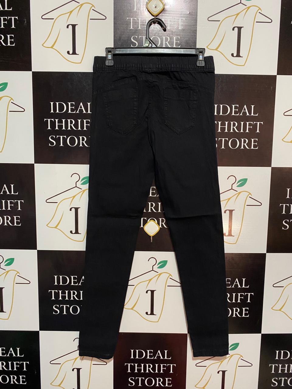 PRIMARK |L| WAIST 29| B8| GEORGE BLACK HIGH-WAISTED STRETCH JEGGINGS