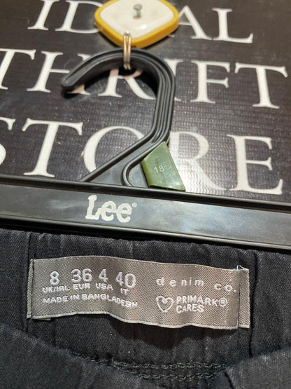 PRIMARK |L| WAIST 29| B8| GEORGE BLACK HIGH-WAISTED STRETCH JEGGINGS