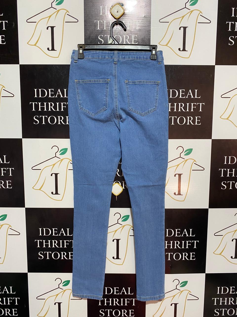 PRETTYLITTLE THING |S| WAIST 26| B8| LIGHT BLUE WASH HIGH-WAISTED SKINNY JEANS