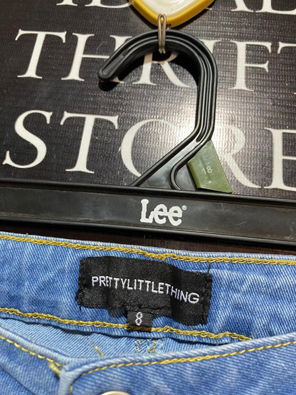 PRETTYLITTLE THING |S| WAIST 26| B8| LIGHT BLUE WASH HIGH-WAISTED SKINNY JEANS