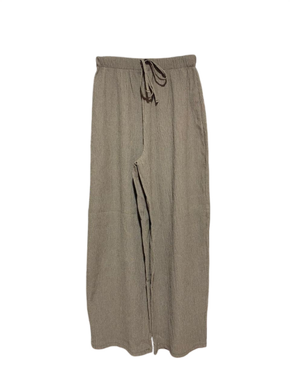 ZARA |S| WAIST 24| B9| TEXTURED WIDE-LEG CULOTTE TROUSERS WITH DRAWSTRING WAIST