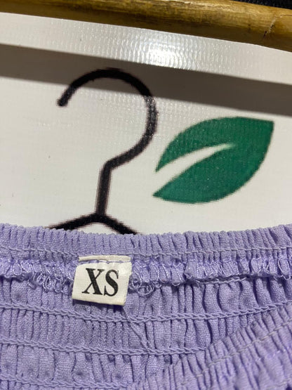 |XS| BUST 11| B9| LAVENDER SMOCKED SQUARE NECK MAXI DRESS WITH PUFF SLEEVES