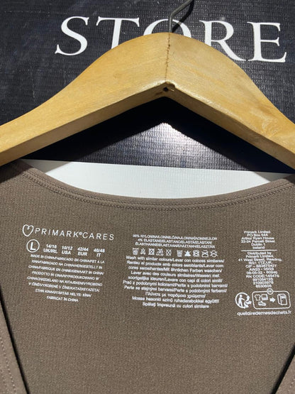 PRIMARK CARES |S| BUST 14| B9| CARES SEAMLESS V-NECK LONG SLEEVE CROP TOP