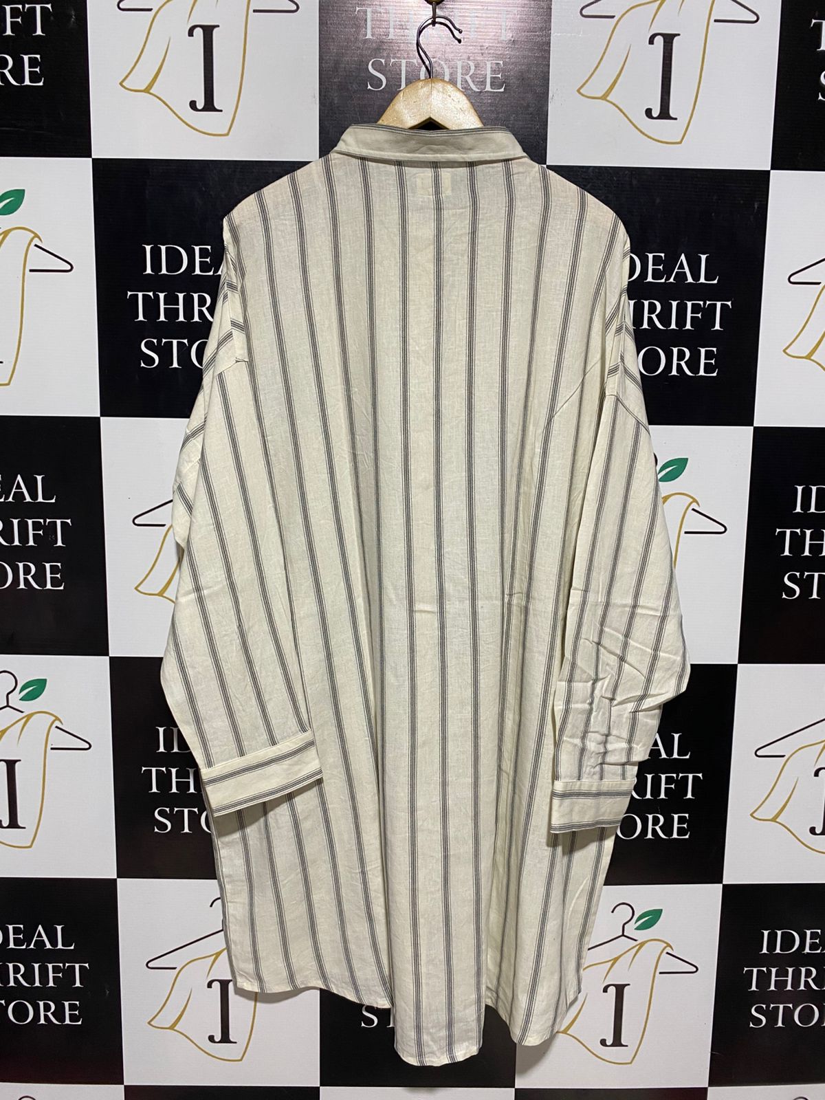 DREAMING |XXL| BUST 29| B9| OVERSIZED VERTICAL STRIPED SHIRT DRESS