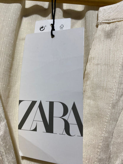 ZARA |M| BUST 30 | B9| TEXTURED OVERSIZED V-NECK BLOUSE