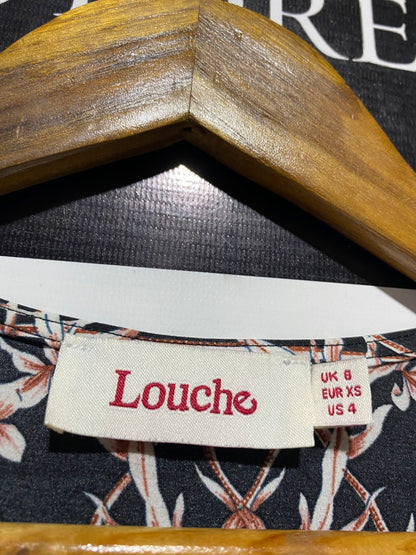 LOUCHE |M| BUST 18| B9| VINTAGE FLORAL V-NECK MAXI DRESS WITH WAIST TIE