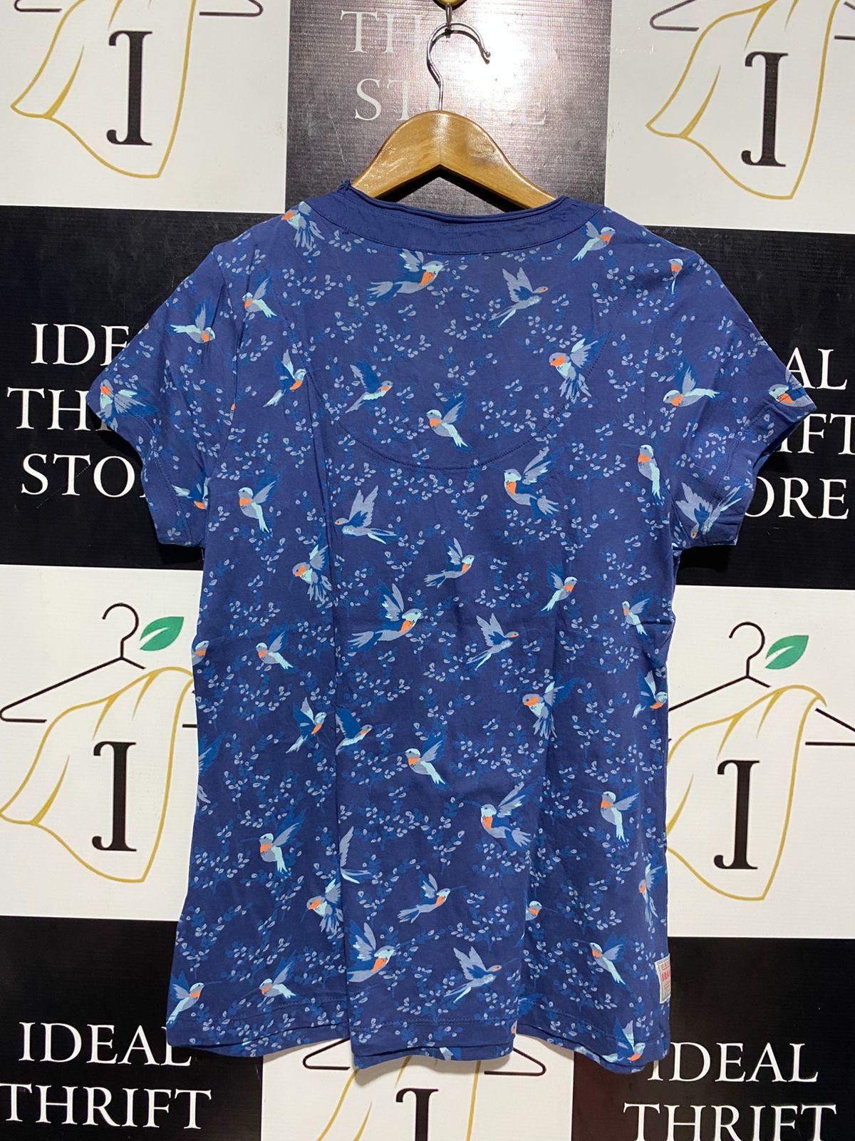 BRAKEBURN |M| BUST 19| B9| LADIES BIRD PRINT CASUAL COTTON TEE