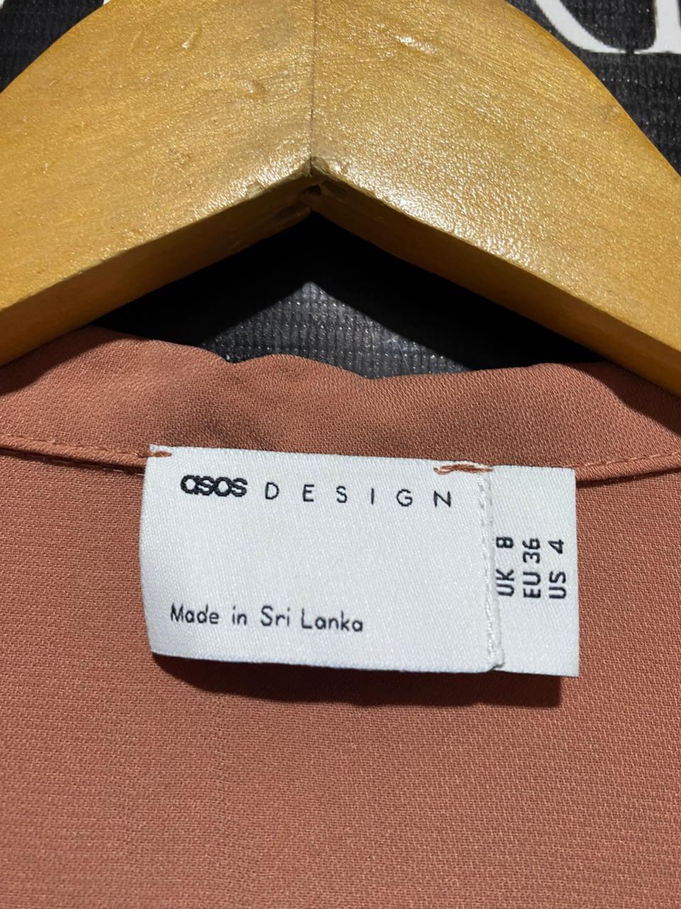 ASOS |M| BUST 16| B9| DESIGN ELEGANT RUST TERRACOTTA WRAP MIDI DRESS
