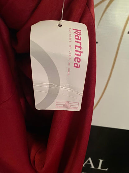 MARTHEA |M| BUST 15| B9| STUNNING WINE RED SATIN CORSET MAXI DRESS
