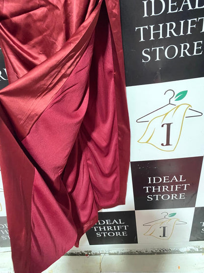 MARTHEA |M| BUST 15| B9| STUNNING WINE RED SATIN CORSET MAXI DRESS