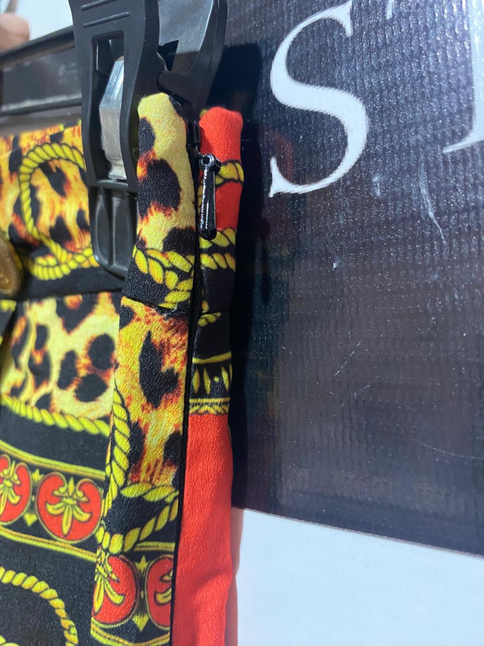 ASOS |S| WAIST 27| B9| BOLD VINTAGE-STYLE BAROQUE AND LEOPARD PRINT MINI SKIRT