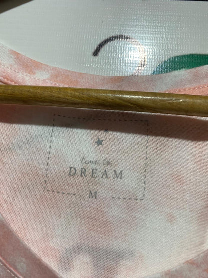 DREAM |M| BUST 21| B8| PREMIUM PEACH AND WHITE TIE-DYE CASUAL COTTON T-SHIRT