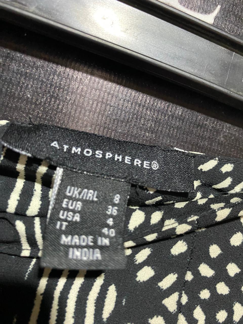 ATMOSPHEHE |S| WAIST 27| B8| PREMIUM BLACK AND WHITE GEOMETRIC AZTEC PRINT MAXI SKIRT