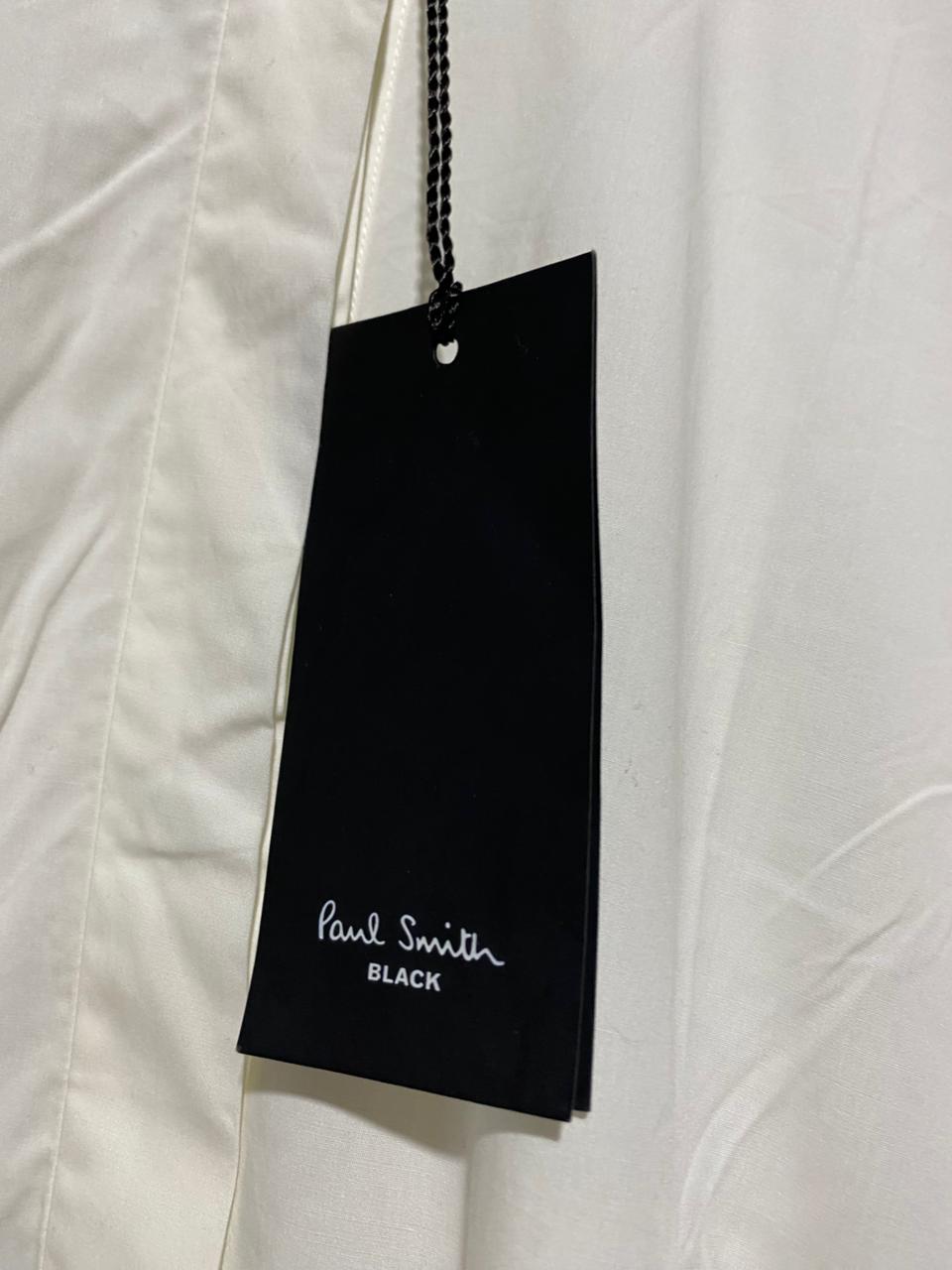 POUL SMITH |L| BUST 20| B8| WOMEN'S CONTRAST PANEL SHIRT DRESS - NAVY & WHITE