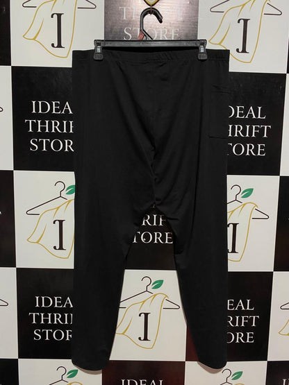 |XL| WAIST 34| B8| PREMIUM HIGH-WAISTED ACTIVEWEAR LEGGINGS WITH SIDE POCKET - JET BLACK
