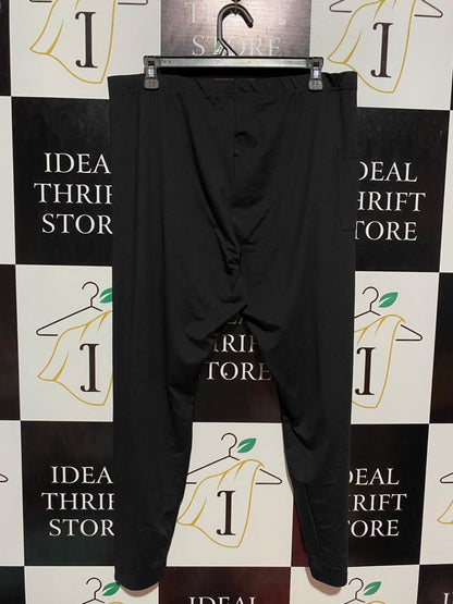 |XL| WAIST 17| B8| PREMIUM HIGH-WAISTED ACTIVEWEAR LEGGINGS WITH SIDE POCKET - JET BLACK