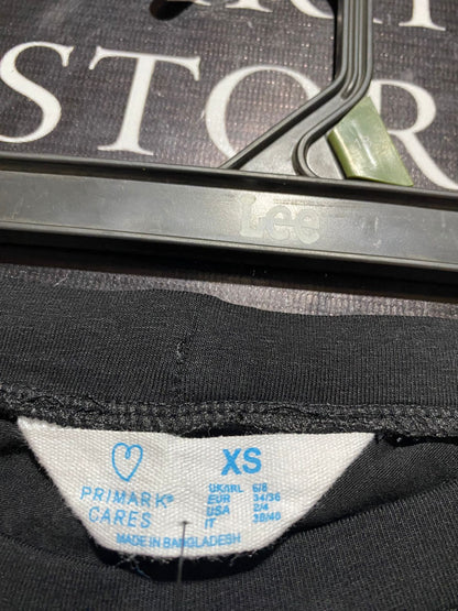 PRIMARK |S| WAIST 26| B8| PREMIUM STRETCH COTTON LEGGINGS - JET BLACK