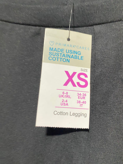 PRIMARK |S| WAIST 26| B8| PREMIUM STRETCH COTTON LEGGINGS - JET BLACK