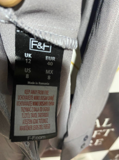F&F |M| BUST 20| B9| GREY LONG-LINE BUTTON-DOWN COLLARED SHIRT TUNIC