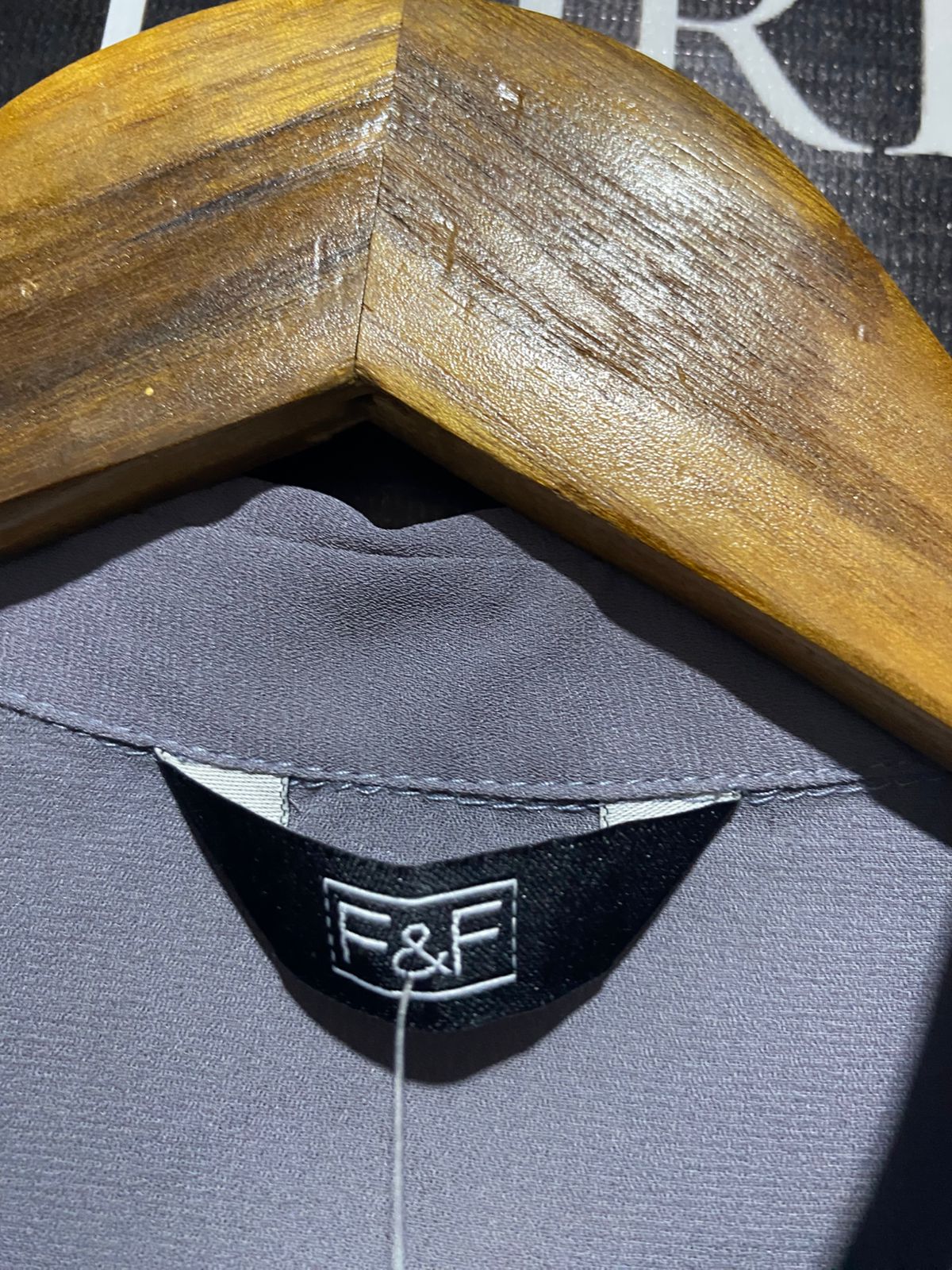 F&F |M| BUST 20| B9| GREY LONG-LINE BUTTON-DOWN COLLARED SHIRT TUNIC